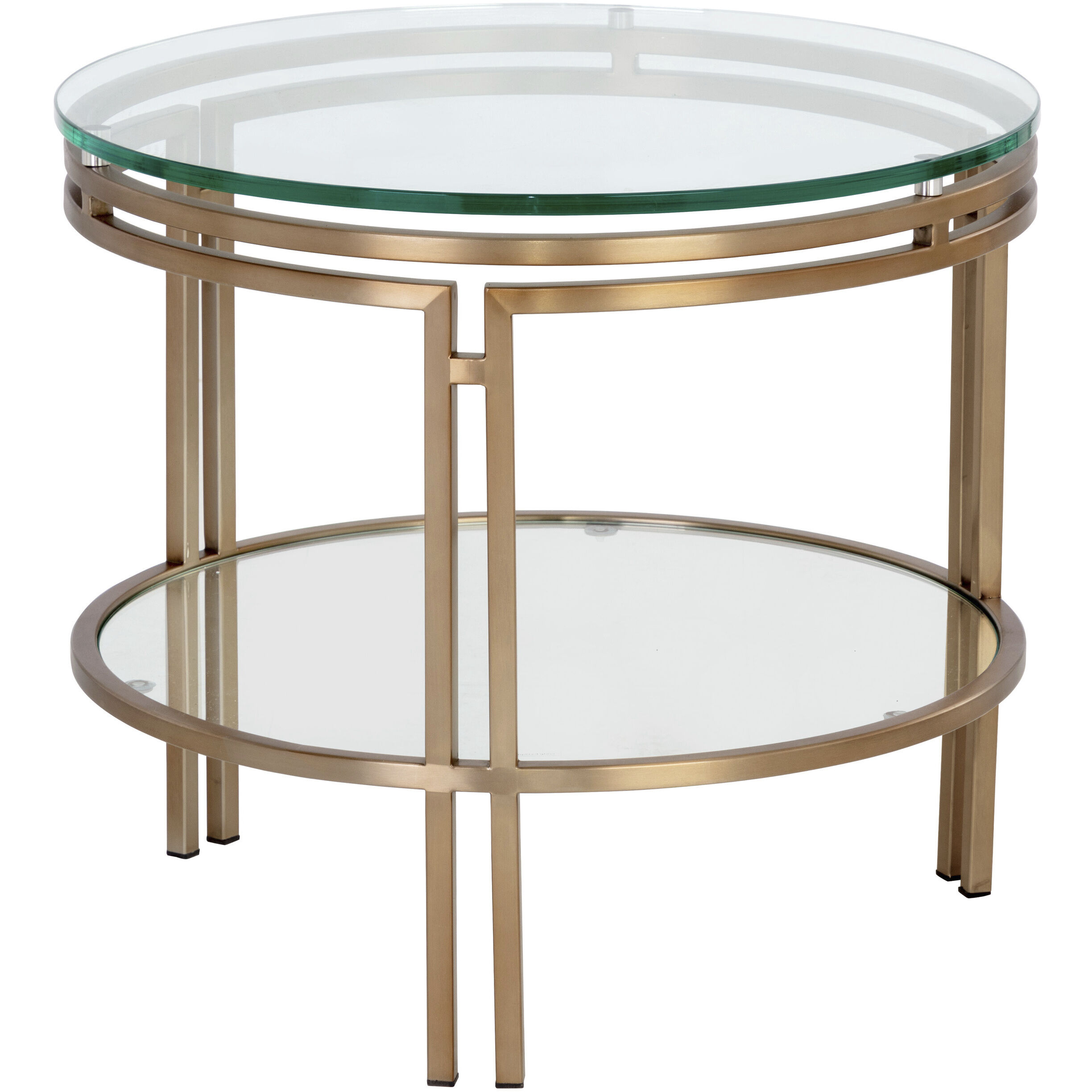 Andros 21.5 X 20 inch Antique Brass End Table